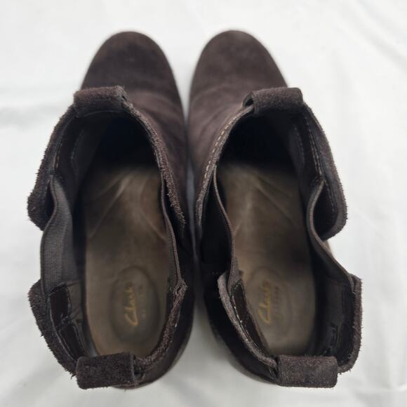 Clarks Maypearl Daisy Ankle Booties Dark Chocolate Brown Size 8 - Picture 6 of 8